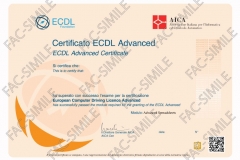 Certificato ECDL Advanced Spreadsheets