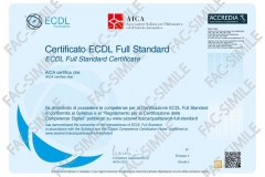 Certificato NUOVA ECDL Full-Standard