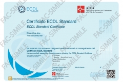 Certificato NUOVA ECDL Standard