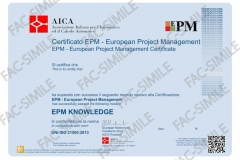 Certificato EPM Knowledge